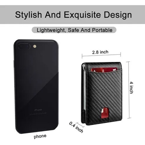 Cartera Minimalista Para Hombre Con Protección Rfid