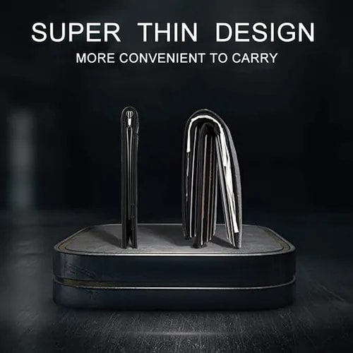 Cartera Minimalista Para Hombre Con Protección Rfid