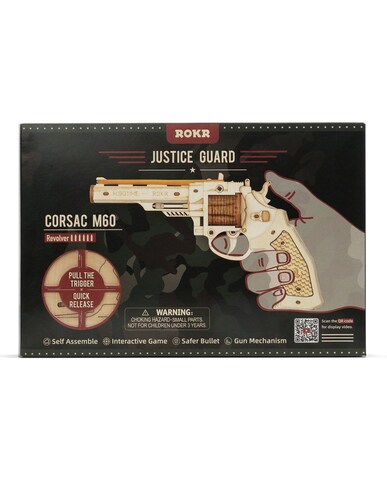 Rompecabezas 3d Pistola Revolver Madera Juguete ROBOTIME.