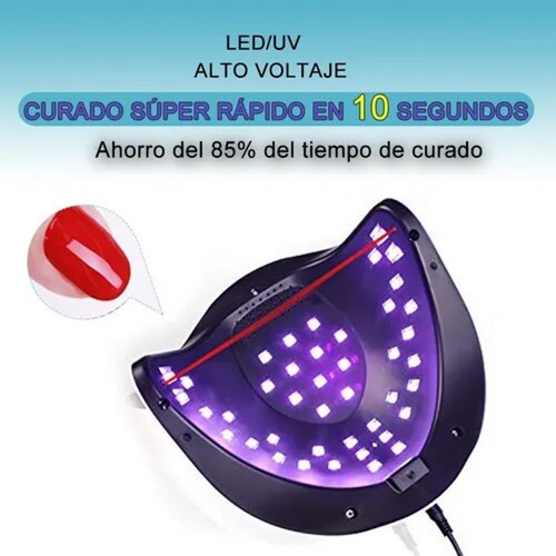  LKE - Lámpara LED UV para uñas de gel, 40 W, secadora de  esmalte de uñas de gel, con 3 temporizadores, accesorios profesionales,  herramienta de arte de uñas, color blanco 