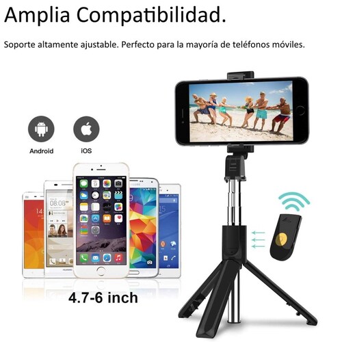 Palo Selfie con Trípode y Control Remoto Bluetooth