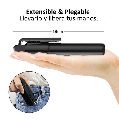 Palo Selfie con Trípode y Control Remoto Bluetooth
