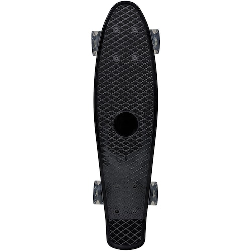 Patineta Penny Skate Clasica Antiderrapante Poliuretano Luces Led Negro