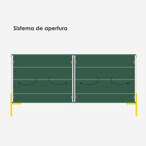 Credenza bufetera de lujo (Verde con blanco)