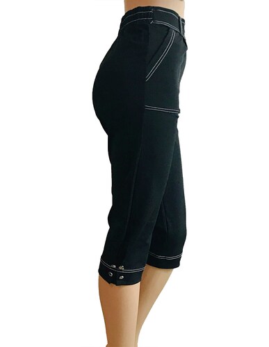 Pantalón pesquero bermuda para dama likra stretch con bolsas I Love Your Style  
