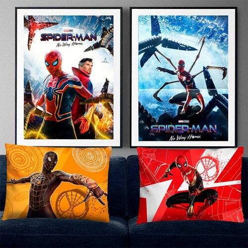 ALMOHADA FULL PRINT suave y ligera SPIDERMAN SALTO