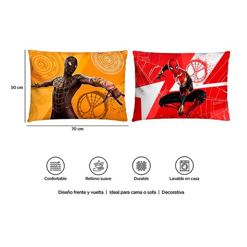 ALMOHADA FULL PRINT suave y ligera SPIDERMAN SALTO