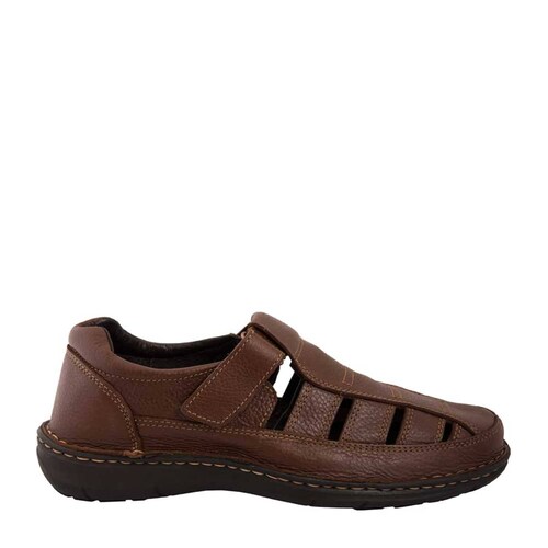 Sandalias para playa o baño de piel para hombre, color miel, marca Kafe, mod. 175617