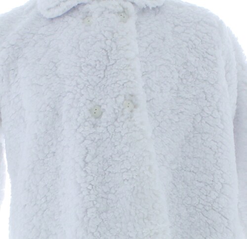 Abrigo Niña Pequeña Borrega Blanca 2749 0 a 5 Años.