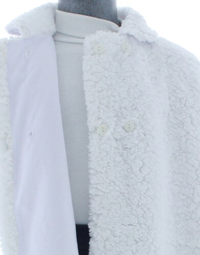 Abrigo Niña Pequeña Borrega Blanca 2749 0 a 5 Años.