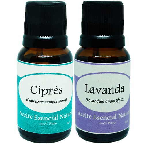 Cipres y Lavanda Aceite Esencial Natural Difusor 2 Fcos Humidificador Krisamex