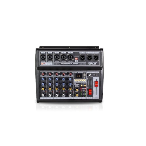 Mezcladora Steelpro Pro-mix5-a Amplificada 5 Canales