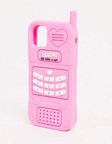 Funda 3 D Protector Compatible iPhone XR Teléfono Rosa Figura Con Pompon 