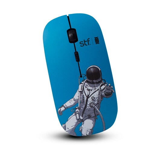 Combo 3 en 1 Mouse Inalámbrico Audífono On Ear y Mousepad Azul STF Collabs X Erick Escalante