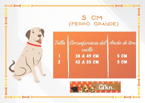 Collar de piel para perro 5cm trompillo
