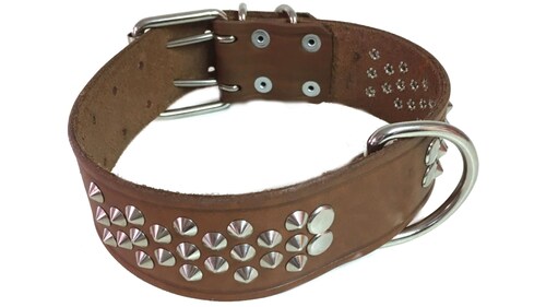 Collar de piel para perro 5cm trompillo