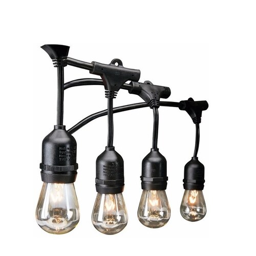 Set Extensión Luces Led Focos Vintage Volteck 12focos 7.3mts
