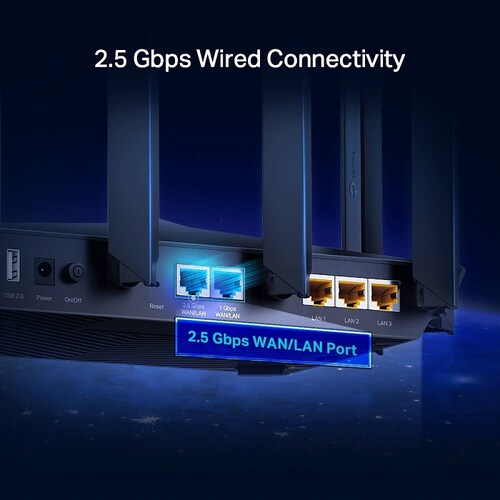 Router Inalambrico Tp-Link Archer AX90 AX6600 Wi-Fi 6 Tri-Banda 2.4 Y 5GHz.