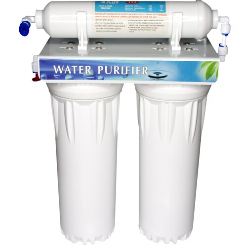 Purificador de Agua Doble Filtro 3 Etapas de Purificacion Carbon Activado Carbon de Coco 
