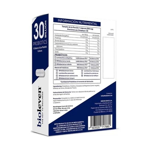 2 Pack Bioleven Probióticos 30 Billones.