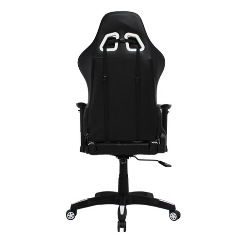 Silla Gamer Ergonómica JM-7249H Negro Blanco Mundo In