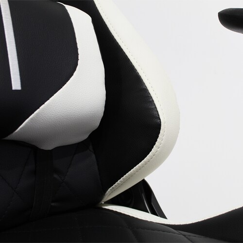 Silla Gamer Ergonómica JM-7249H Negro Blanco Mundo In