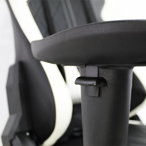 Silla Gamer Ergonómica JM-7249H Negro Blanco Mundo In