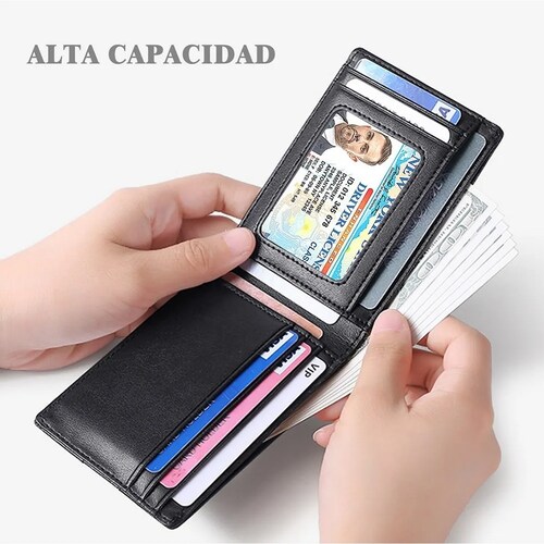 Cartera Hombre Rfid Minimalista Con Espacio Para Billetes