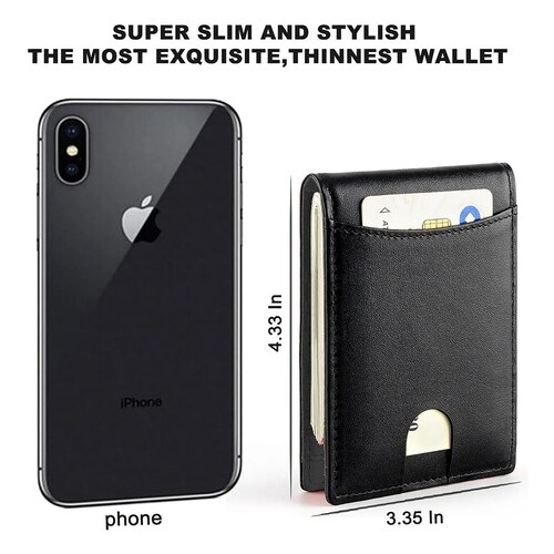 Cartera Hombre Rfid Minimalista Con Espacio Para Billetes
