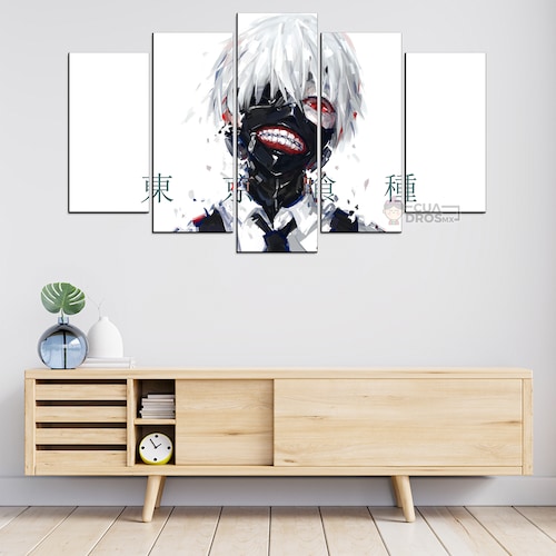 Cuadro Decorativo Anime Tokyo Ghoul Ken Kaneki 100x60cm 5pzs Cuadros MX