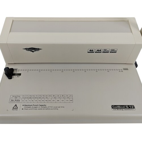  Engargoladora y Perforadora 12 Hojas A4 Arillos Plastico Espirales Pastas Incluidos