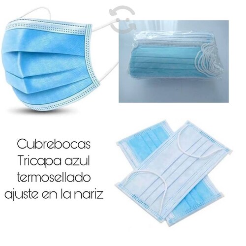 Cubrebocas Plisado Termosellado De 3 Capas Paquete De 300 Pzs
