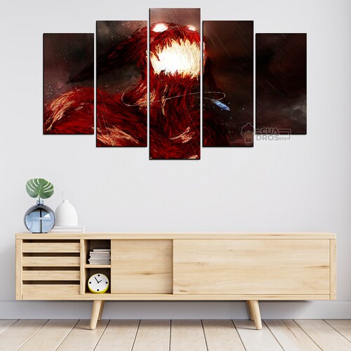 Cuadro Decorativo Anime Naruto Manto de Chakra con Colas 100x60cm 5pzs Cuadros MX