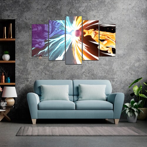 Cuadro Decorativo Anime Naruto Modo Sabio 6 Caminos 100x60cm 5pzs Cuadros MX