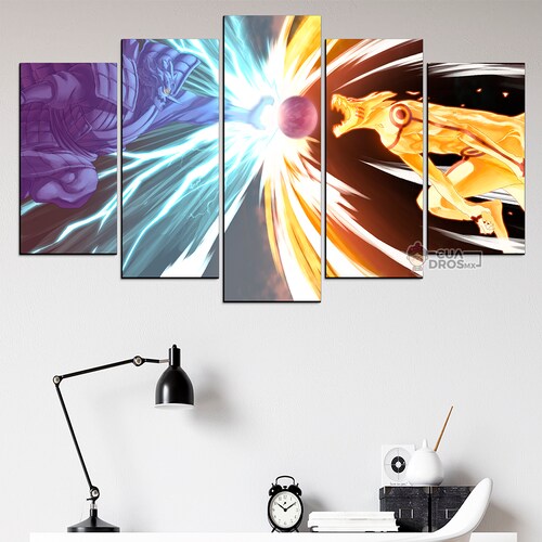 Cuadro Decorativo Anime Naruto Modo Sabio 6 Caminos 100x60cm 5pzs Cuadros MX