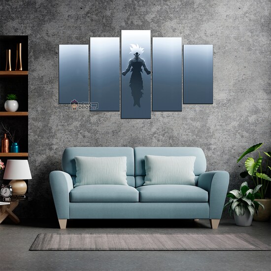 Cuadro Decorativo Dragon Ball Goku Ultra Instinto Fondo Gris 100x60cm 5pzs Cuadros MX Cuadro Decorativo Dragon Ball Goku Ultra Instinto Fondo Gris 100x60cm 5pzs Cuadros MX