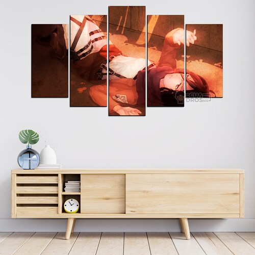 Cuadro Decorativo Anime Mikasa Ackerman Shingeki no Kyojin 100x60cm 5pzs Cuadros MX