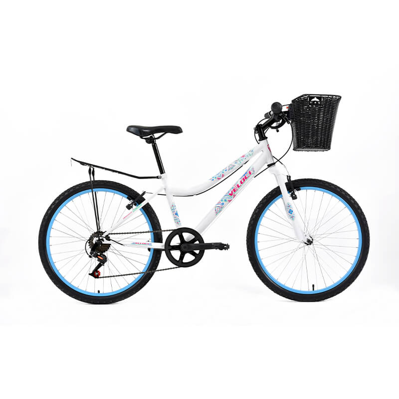 Bicicleta Veloci Haigo Rodada 24 Blanco Urbana