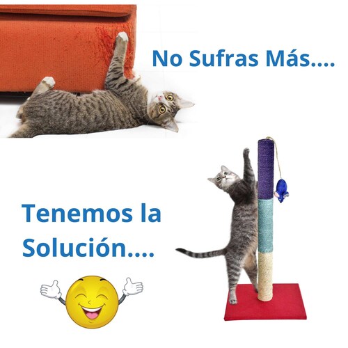 Poste Rascador Gato Grande 70cm Gratis Catnip-Sisal+Juguete