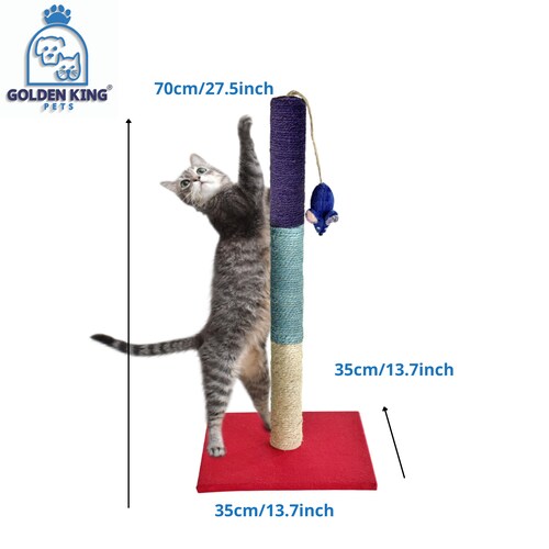 Poste Rascador Gato Grande 70cm Gratis Catnip-Sisal+Juguete