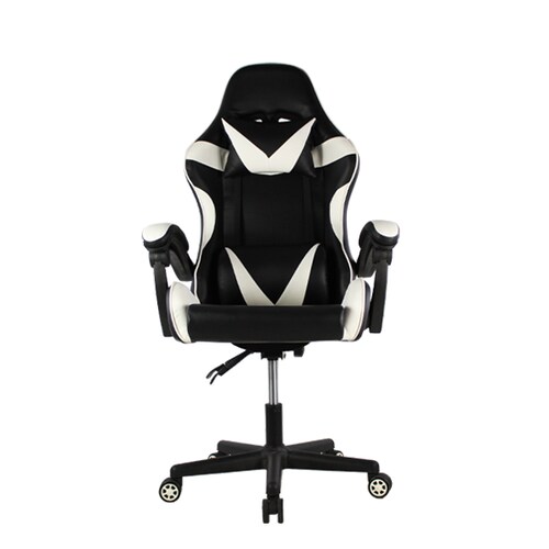 Silla Gamer Ergonómica MOB-ZD12 Negro con Blanco Mundo In