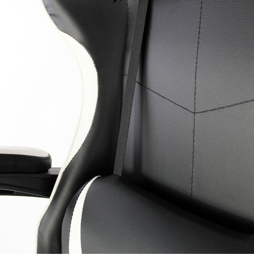 Silla Gamer Ergonómica MOB-ZD12 Negro con Blanco Mundo In