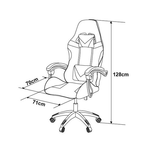 Silla Gamer Ergonómica MOB-ZD12 Negro con Blanco Mundo In