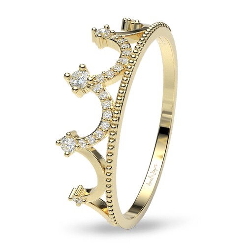 Anillo de XV años en Oro Amarillo de 10K Amelie Joyas