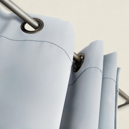 Cortina Blackout  274 X 213 Cm 2 Paneles Gris Bloquea Ruido y Luz