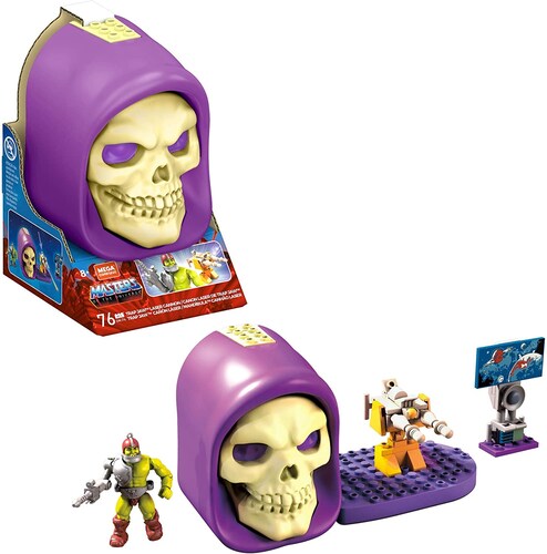 Mega Construx Craneos De Skeletor Morado Trap Jaw cañon laser 