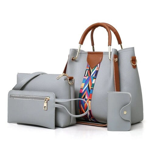 Set 4 Bolsos Modernos Mujer Dama Hombro De Alta Calidad.