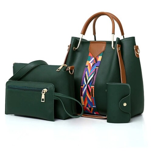 Set 4 Bolsos Modernos Mujer Dama Hombro De Alta Calidad.