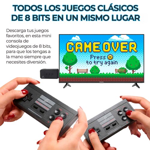 Consola Mini Retro 888 Juegos Con Controles - Sin Cables - Los mejores juegos