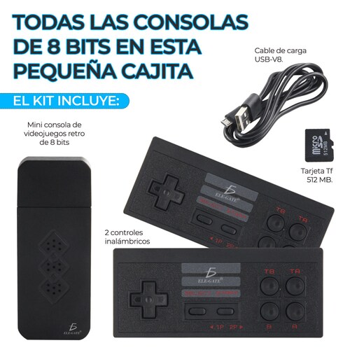 Consola Mini Retro 888 Juegos Con Controles - Sin Cables - Los mejores juegos